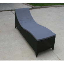 Outdoor High Chaise Lounge Garden Rattan Sunbed